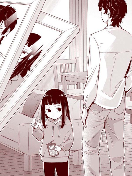 狗、少女走在路上