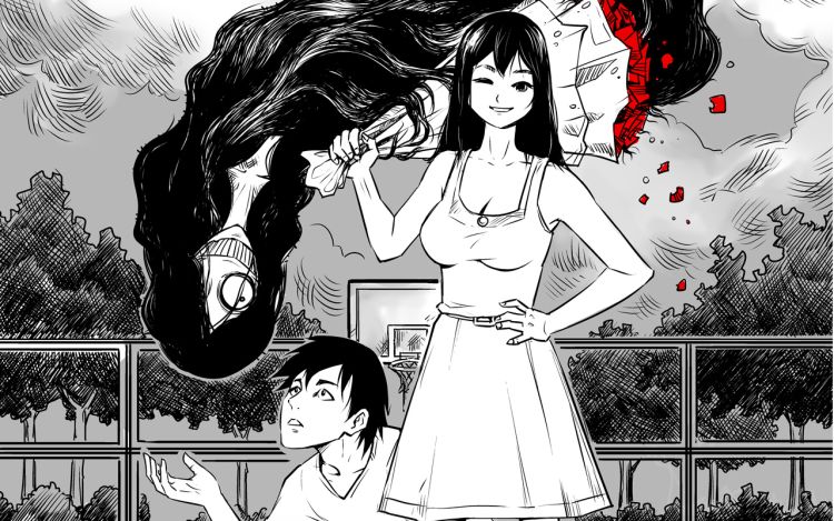 七夕雨天的花女